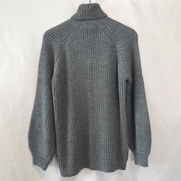 AEO‎ Don't Ask Why Womens Turtleneck Sweater One Size Gray Fisherman Chunky - Picture 7 of 7